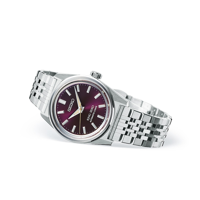 Main Image 2 of King Seiko KSK 6R Preppy Burgundy Dial & Stainless Steel Watch
