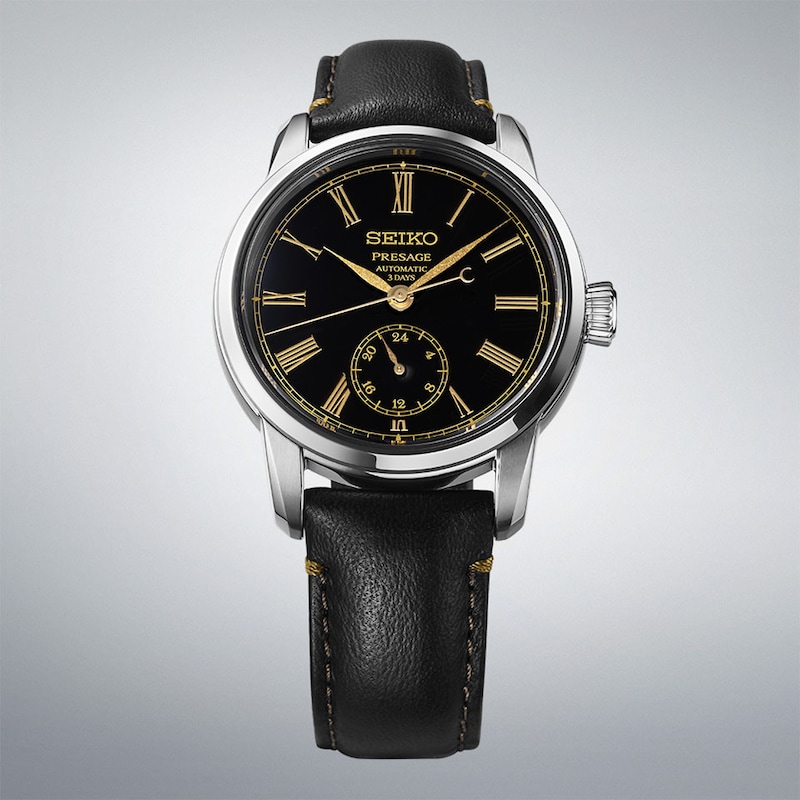 Main Image 3 of Seiko Presage Classic Series 40mm Urushi Black Leather Strap Watch