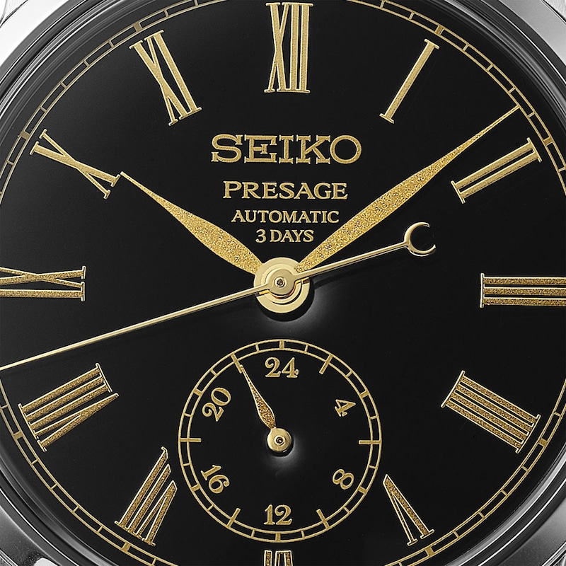 Main Image 4 of Seiko Presage Classic Series 40mm Urushi Black Leather Strap Watch