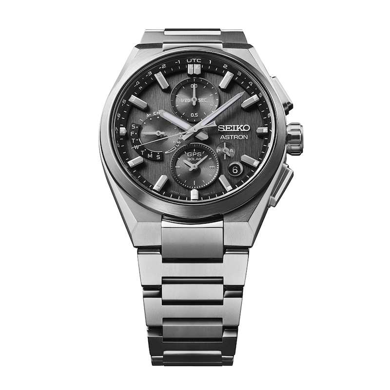 Main Image 2 of Seiko Astron GPS Solar 5X Dual-Time Chronograph Celestial Grey Titanium Watch
