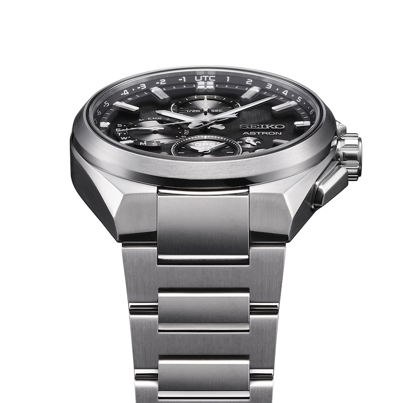 Main Image 3 of Seiko Astron GPS Solar 5X Dual-Time Chronograph Celestial Grey Titanium Watch