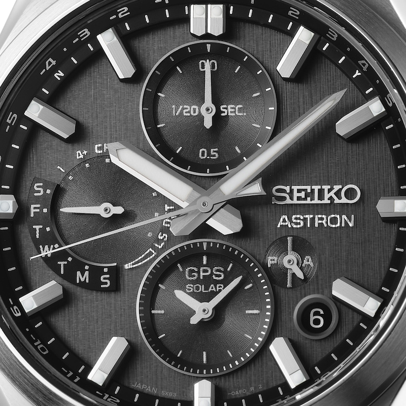 Main Image 4 of Seiko Astron GPS Solar 5X Dual-Time Chronograph Celestial Grey Titanium Watch