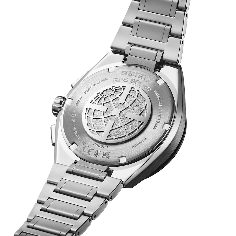 Main Image 5 of Seiko Astron GPS Solar Dual-Time Chronograph Slate Blue Dial & Titanium Watch