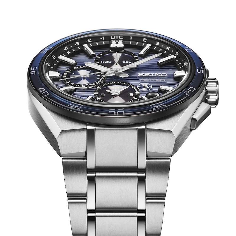 Main Image 6 of Seiko Astron GPS Solar Dual-Time Chronograph Slate Blue Dial & Titanium Watch