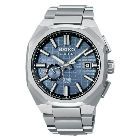 Men's Seiko Astron Gps Solar ‘Sapphire Blue’ Crystal Box 41Mm Titanium Watch