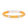 Thumbnail Image 1 of Men's Orange Rubber & Stainless Steel Magnetic Bracelet