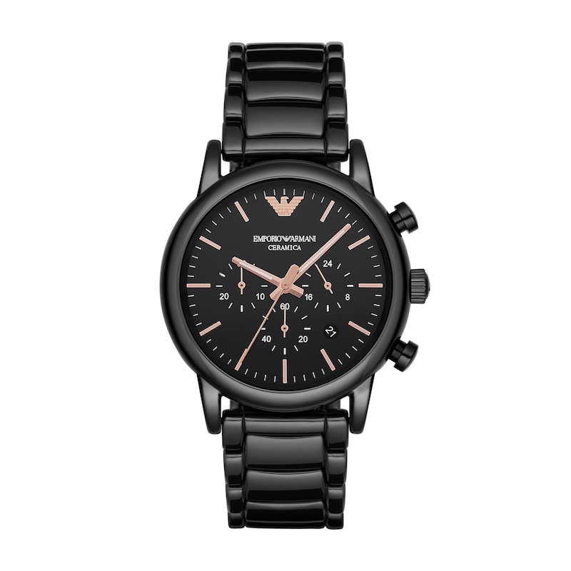 Main Image 1 of Emporio Armani 43mm Chronograph Black-Tone Ceramic Watch