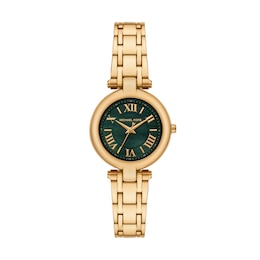 Michael Kors Laney Women's Green Dial & Gold Tone Watch