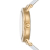 Thumbnail Image 2 of Michael Kors Corey Women's Pavé White Leather Strap Watch