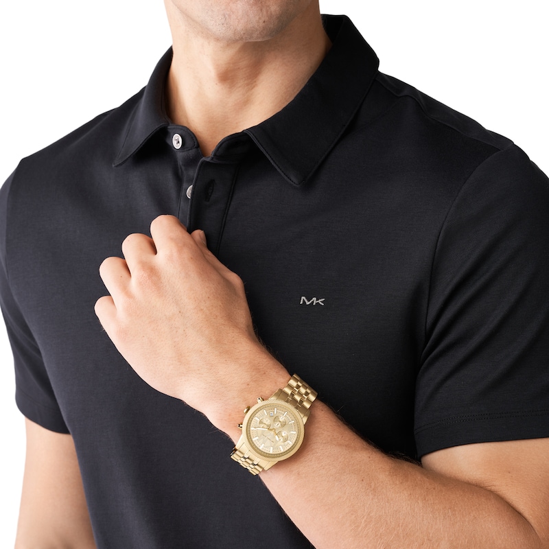 Main Image 4 of Michael Kors Hutton Men's Chronograph Gold-Tone Watch