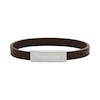 Thumbnail Image 1 of Emporio Armani Men's Brown Leather ID Bracelet