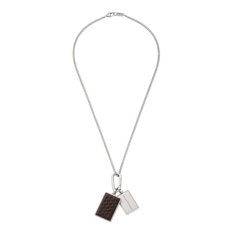 Main Image 2 of Emporio Armani Men's Stainless Steel Dog Tag Necklace