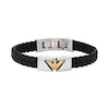 Thumbnail Image 1 of Emporio Armani Men's Black & Stainless Steel ID Bracelet