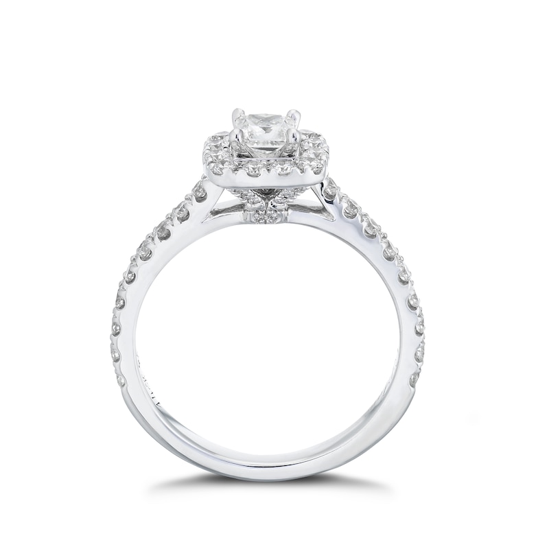 Neil Lane 14ct White Gold 0.81ct Total Diamond Halo Ring