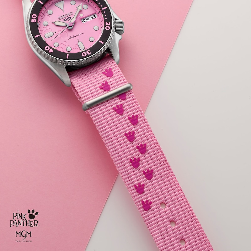 Main Image 7 of Seiko 5 Sports Pink Panther Stainless Steel Limited Edition Watch
