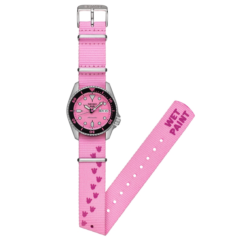 Main Image 9 of Seiko 5 Sports Pink Panther Stainless Steel Limited Edition Watch