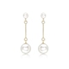Thumbnail Image 1 of 9ct Yellow Gold Cultured Freshwater Pearl Drop Earrings