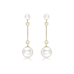 9ct Yellow Gold Cultured Freshwater Pearl Drop Earrings