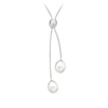 Thumbnail Image 1 of Sterling Silver Cultured Freshwater Pearl Double Drop Necklace