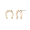 Thumbnail Image 1 of Lauren Ralph Lauren Gold Tone Pavé Horseshoe Stud Earrings