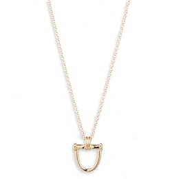 Lauren Ralph Lauren Gold Tone Pavé Horseshoe Pendant