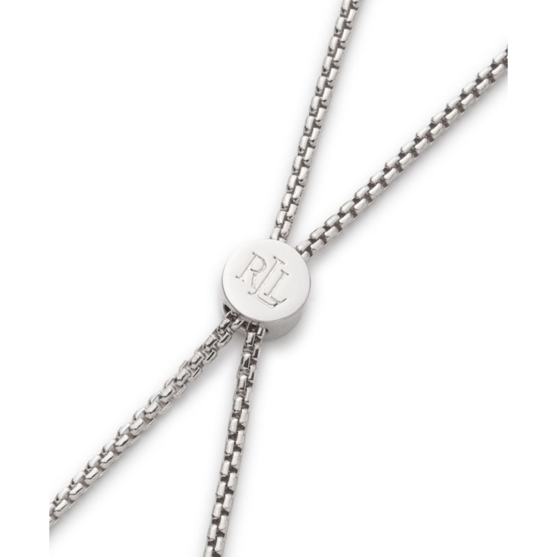 Main Image 2 of Lauren Ralph Lauren Silver Tone Logo Slider Necklace