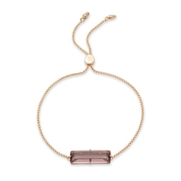 Lauren Ralph Lauren Gold Tone & Purple Sparkle Slider Bracelet