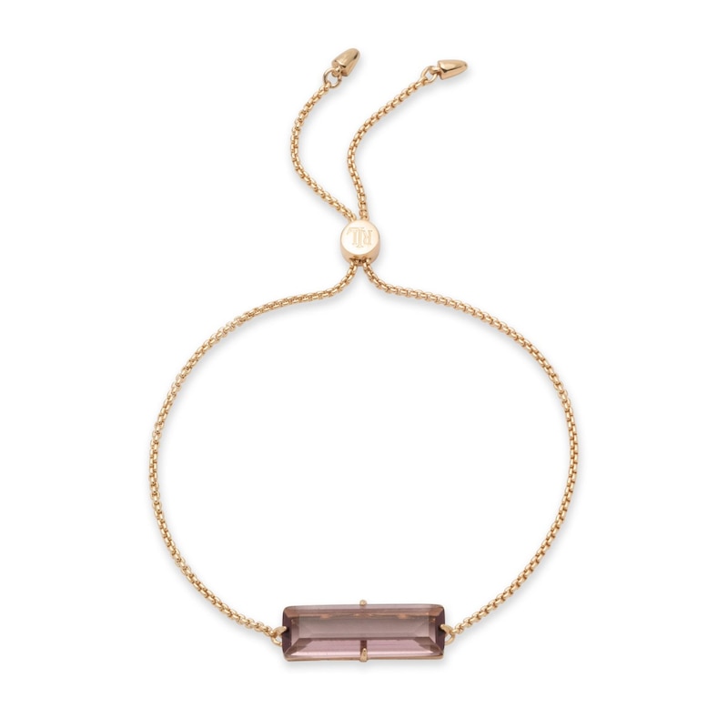 Main Image 1 of Lauren Ralph Lauren Gold Tone & Purple Sparkle Slider Bracelet