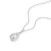 Thumbnail Image 2 of Sterling Silver Diamond Pear Shaped Open Pendant Necklace