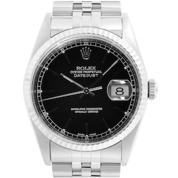 Previously Owned Rolex Datejust 36 16234 Black Dial 36mm Watch