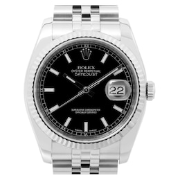 Previously Owned Rolex Datejust 36 116234 Black Dial 36mm Watch