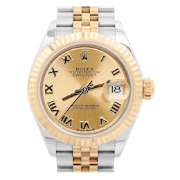 Previously Owned Rolex Lady-Datejust 279173 Champagne Dial 28mm Watch