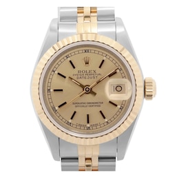 Previously Owned Rolex Lady-Datejust 69173 Champagne Dial 26mm Watch