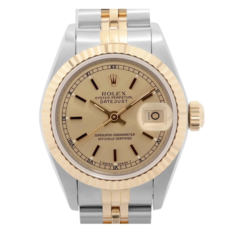 Main Image 1 of Previously Owned Rolex Lady-Datejust 69173 Champagne Dial 26mm Watch