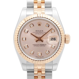 Previously Owned Rolex Lady-Datejust 179171G Pink Dial 26mm Watch