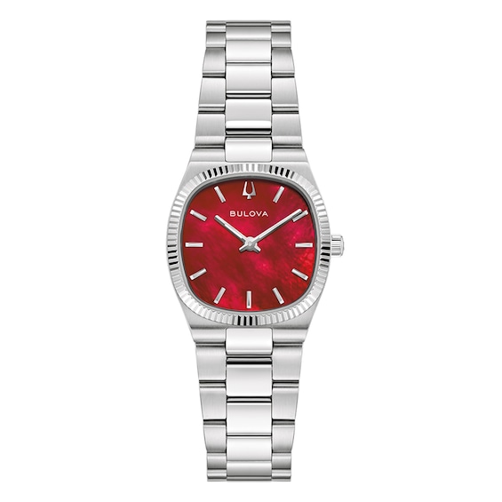 Bulova Ladies Super Seville Mini Red Bracelet Watch 96L354 - Image 6