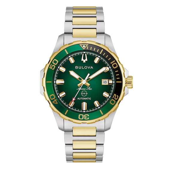 Men's Bulova Marine Star 41Mm Two Tone Bracelet Watch