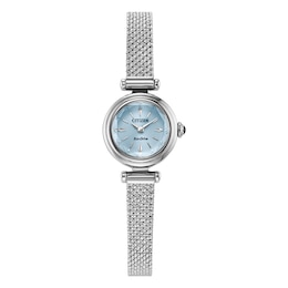 Citizen Modern Eco-Drive 'Fio Round' Women's Stainless Steel Mesh Strap Watch