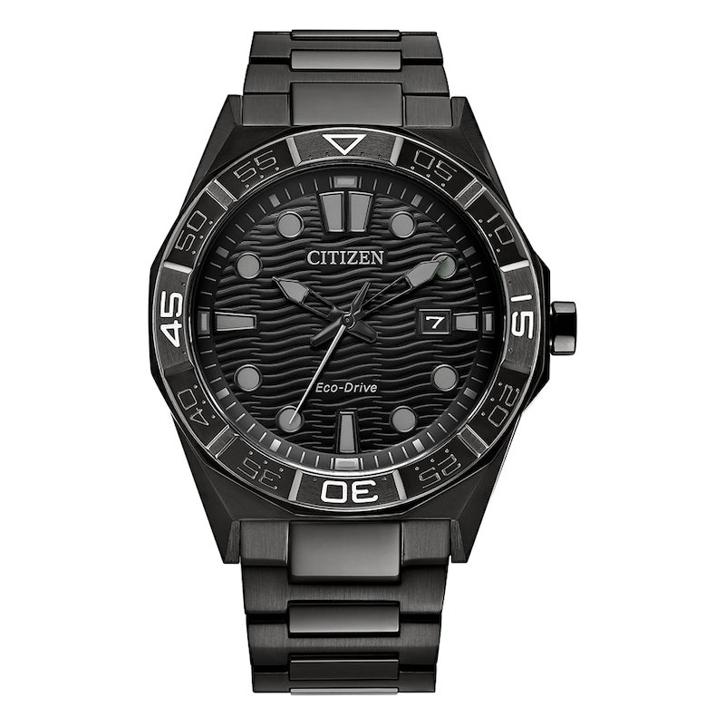 Main Image 1 of Citizen Modern Eco-Drive Black Ion-Plated Stainless Steel Bracelet Watch