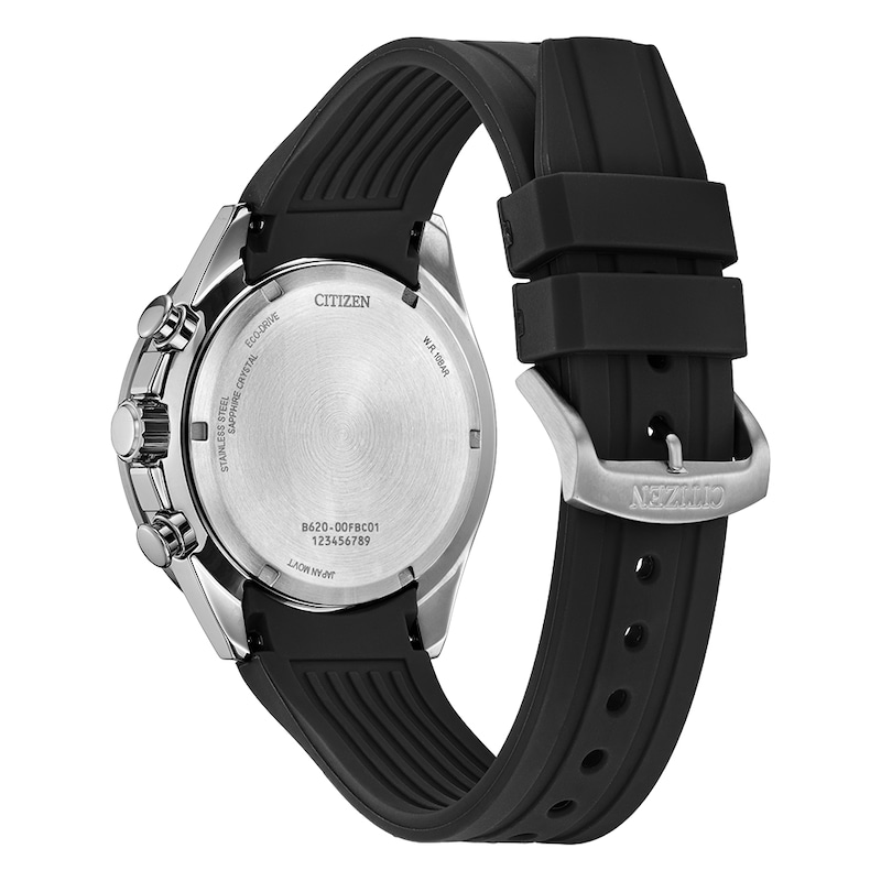 Main Image 2 of Citizen Modern Eco Drive Chronograph Men's Ceramic Bezel & Polyurethane Strap Watch