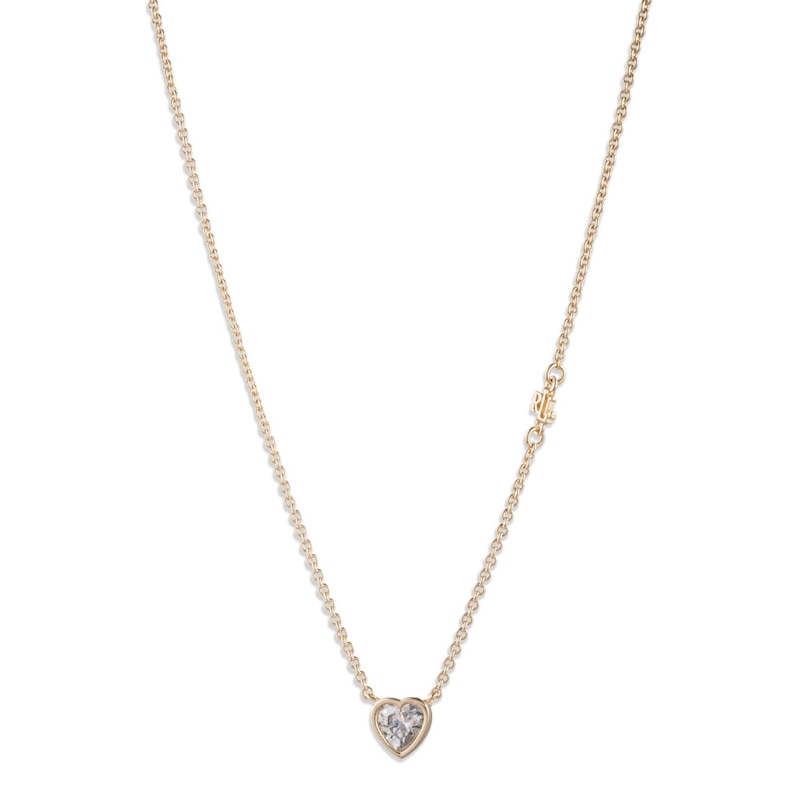 Main Image 1 of Lauren Ralph Lauren Gold Tone & Cubic Zirconia Heart Shaped Pendant
