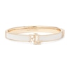 Thumbnail Image 1 of Lauren Ralph Lauren Gold Tone White Enamel Logo Bangle