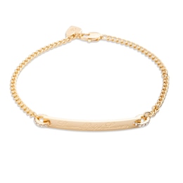 Lauren Ralph Lauren Gold Tone Cubic Zirconia Pavé Script Logo Bracelet