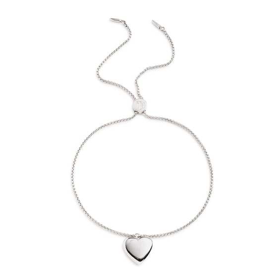 Lauren Ralph Lauren Sterling Silver Puffy Heart Slider Brace