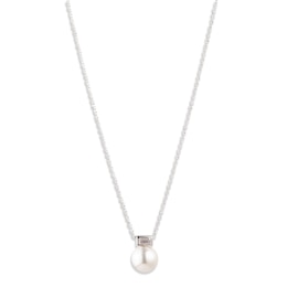 Lauren Ralph Lauren Sterling Silver Faux Pearl Necklace