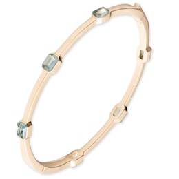 Lauren Ralph Lauren Gold Tone & Aqua Hinge Bangle