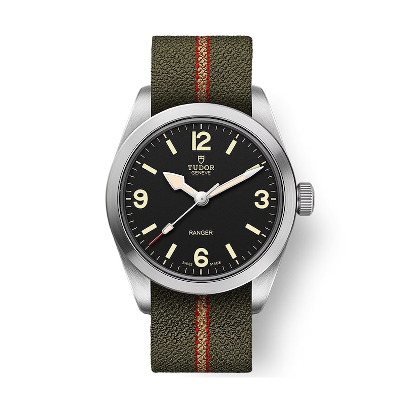 Main Image 1 of TUDOR Ranger 36mm Black Dial & Green Fabric Strap Watch