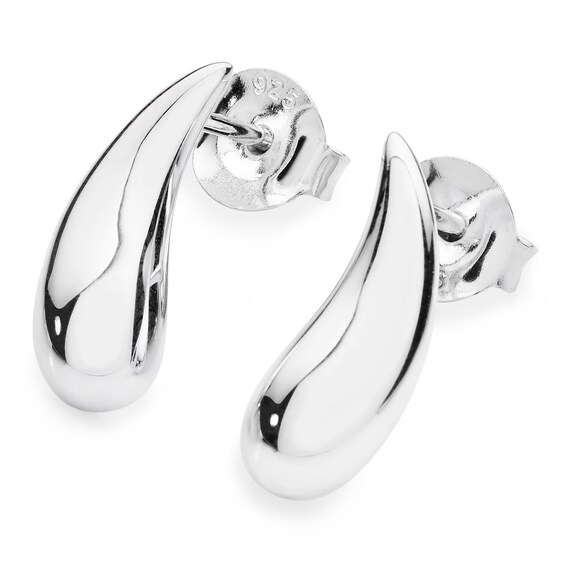 Lucy Quartermaine Silver 925 Droplet Stud Earrings