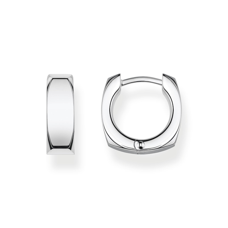 Main Image 1 of Thomas Sabo Rebel at Heart Sterling Silver Hoop Earrings