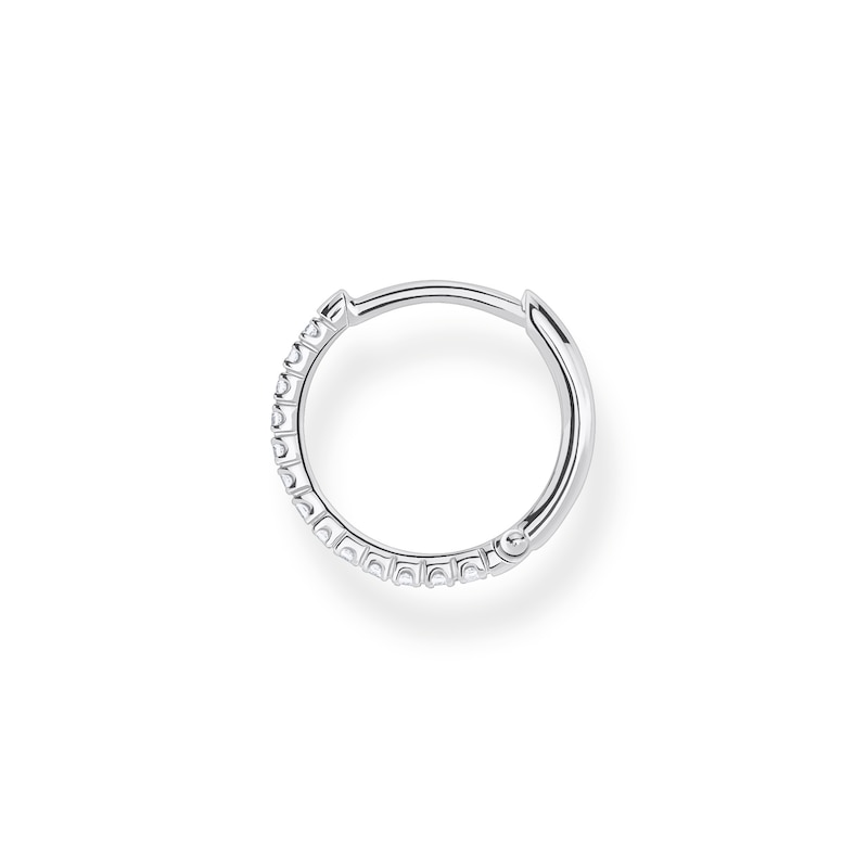 Main Image 2 of Thomas Sabo Rebel at Heart Sterling Silver 15mm Zirconia Single Hoop Earring
